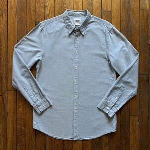 Acne Studios Slim Oxford SS11 Shirt Men Large Blue Button Preppy Corpcore